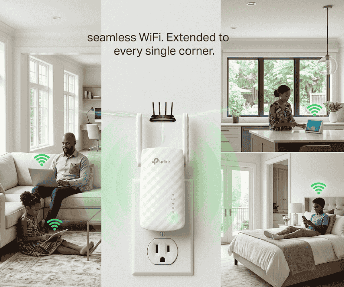 Coverage diagram — router to device to bedroom