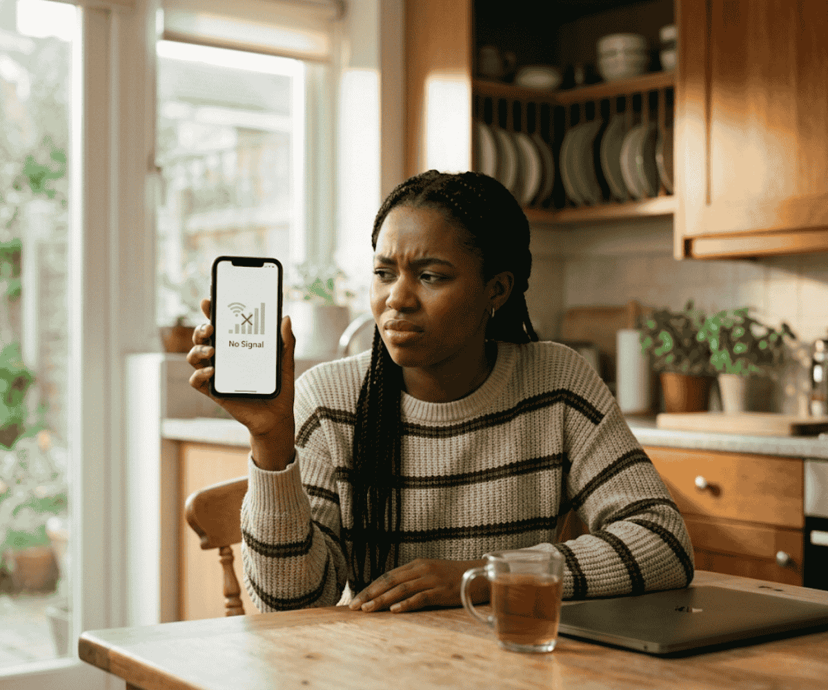 Frustrated — no WiFi signal