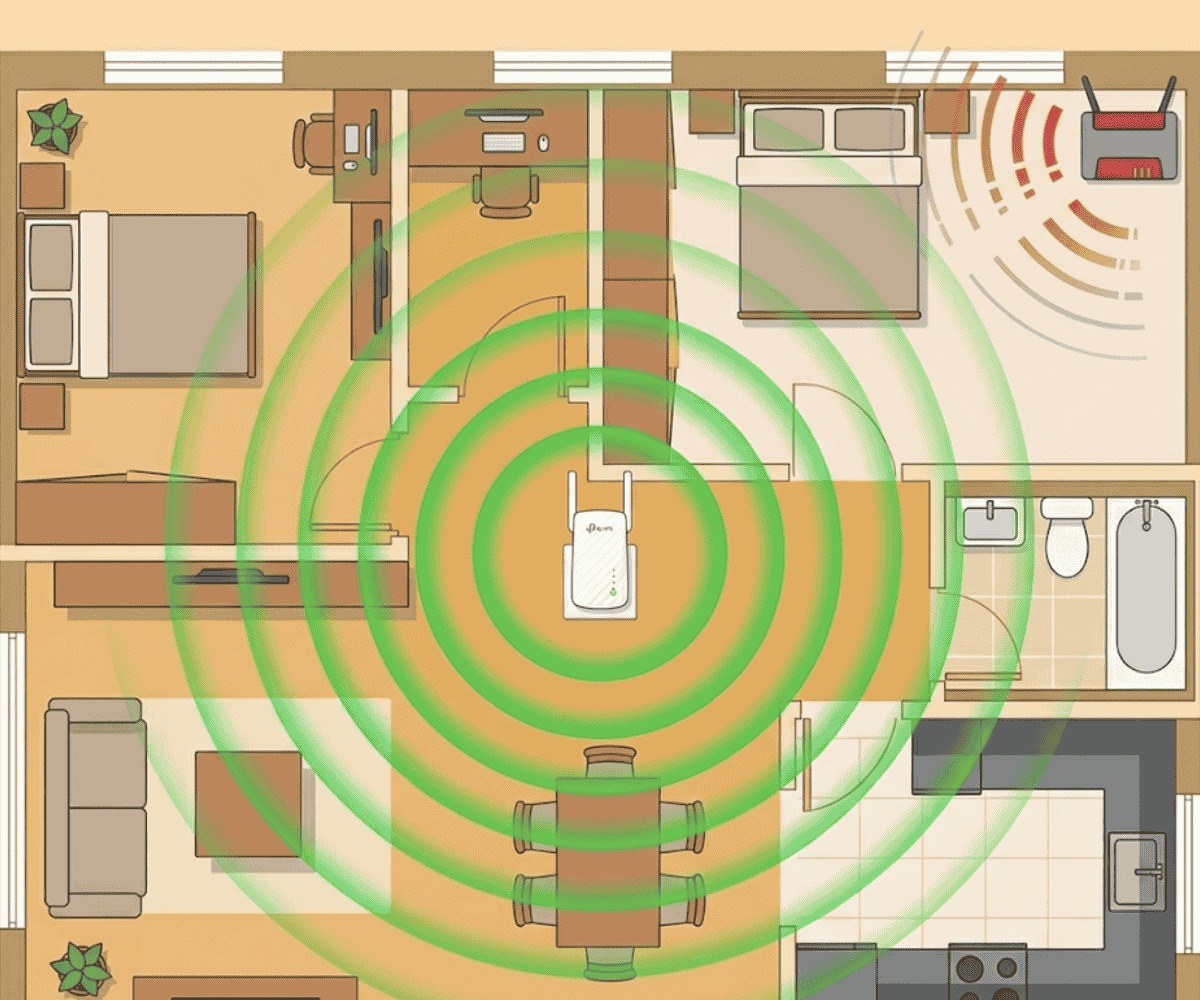Home floor plan coverage map