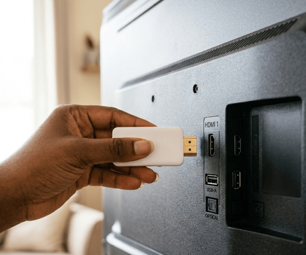 Plug into HDMI port